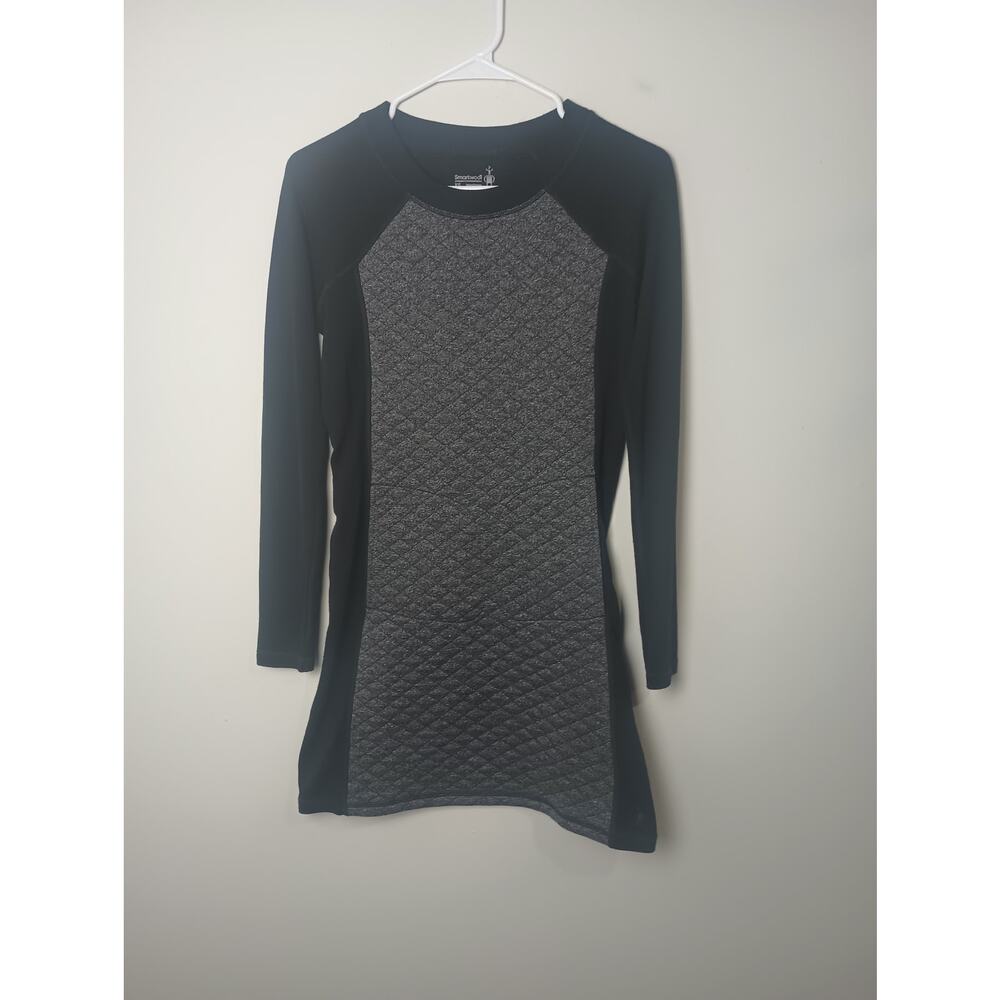 Smartwool Diamond Peak Quilted Dress‎ Black Gray Wool Women's XS